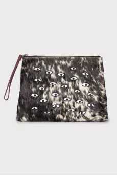 Decorated clutch bag