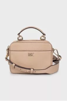 Dark beige embossed bag
