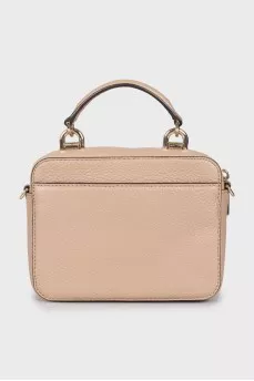 Dark beige embossed bag