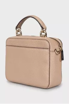 Dark beige embossed bag