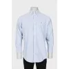 Men's striped shirt with brand logo