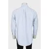 Men's striped shirt with brand logo