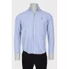Men's checkered shirt with brand logo