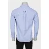 Men's checkered shirt with brand logo
