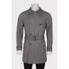 Men's trench coat on the belt