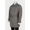 Men's trench coat on the belt