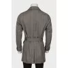 Men's trench coat on the belt