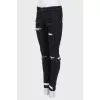 Ripped low-rise jeans