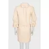 Texture suit with skirt