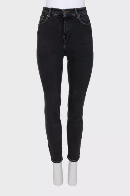 Dark blue high rise jeans 