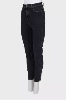 Dark blue high rise jeans 