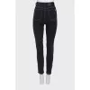 Dark blue high rise jeans 