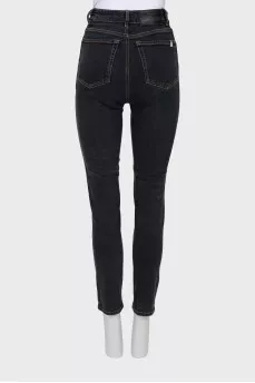 Dark blue high rise jeans 