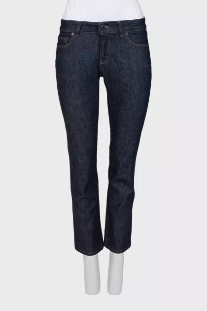 Navy blue straight fit jeans