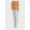Beige shorts with buttons