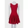 Red fitted dress