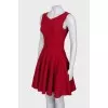 Red fitted dress