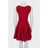 Red fitted dress