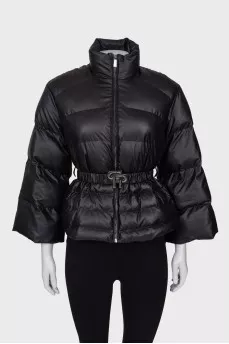 Black jacket with belt