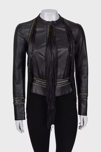 Black fringe jacket