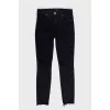 Dark blue ripped effect jeans