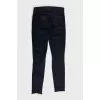 Dark blue ripped effect jeans