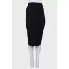 Black slit skirt