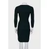 V-neck wool dress
