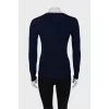 Navy blue wool sweater