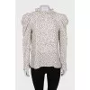 White blouse in print
