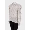 White blouse in print