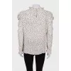 White blouse in print