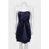 Navy blue draped dress