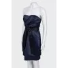 Navy blue draped dress
