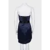 Navy blue draped dress