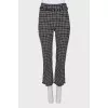 Black and white check  trousers