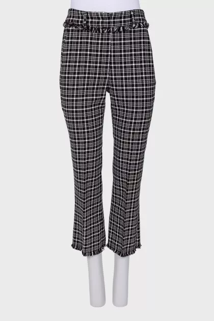 Black and white check  trousers