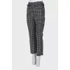 Black and white check  trousers
