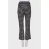 Black and white check  trousers
