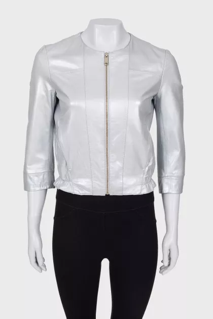 Silver cropped jacket