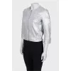 Silver cropped jacket