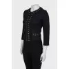 Jacket with metallic rhinestones