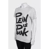 Light gray t-shirt with rhinestones