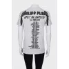 Light gray t-shirt with rhinestones
