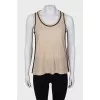 Golden linen tank top