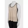 Golden linen tank top