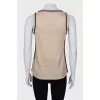 Golden linen tank top