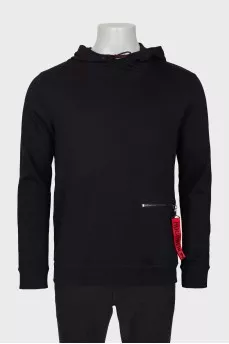 Men's black hoodie