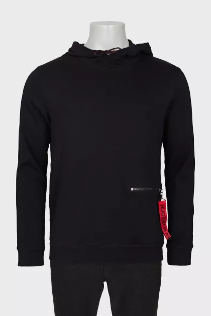 Men's black hoodie