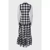 Checkered suit with a skirt